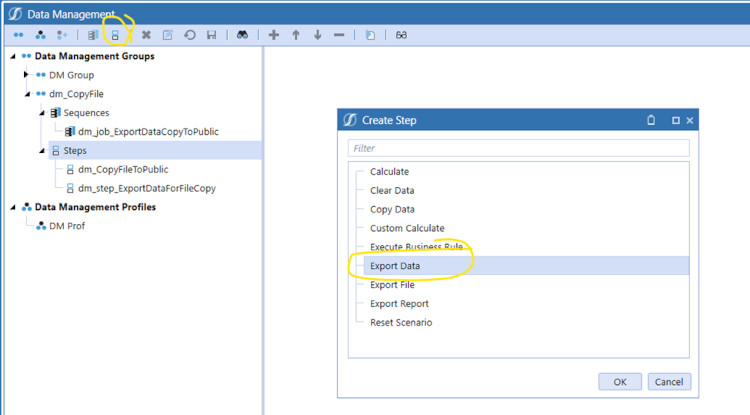 OneStream Data Management Group Steps