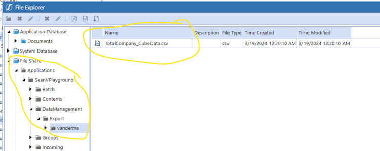 OneStream File Created Under Administrator Access Only